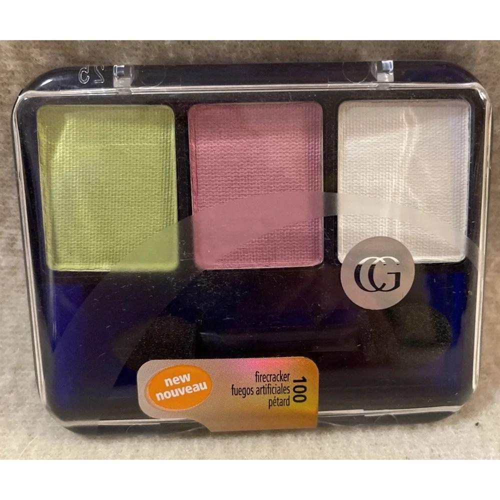 COVERGIRL Eye Enhancers Eye Shadow Trio 100 FIRECRACKER New Neon Green sealed